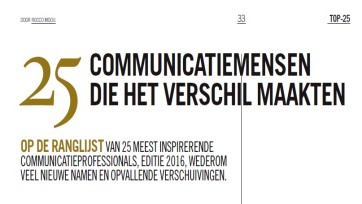 Dit zijn de 25 meest inspirerende communicatieprofessionals van 2016