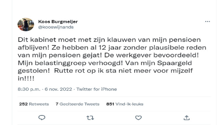 Een kritische pensioentweet