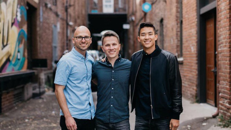 De oprichters van Webflow: chief experience officer Sergie Magdalin, CEO Vlad Magdalin en chief technology Bryant Chou