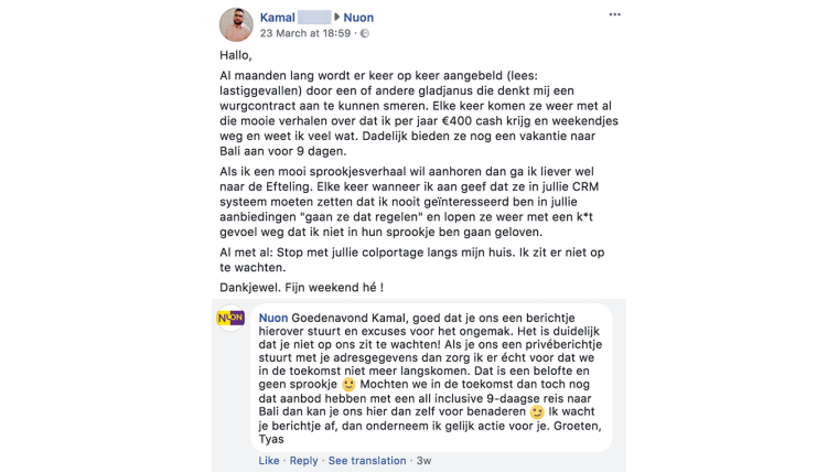 Reactie