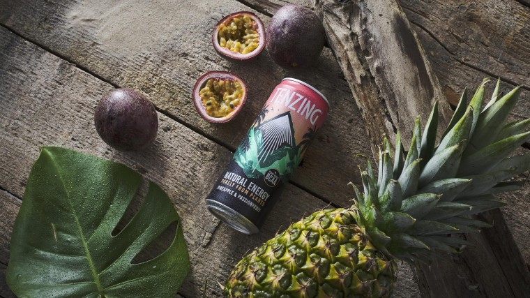 Met passiefruit en ananas