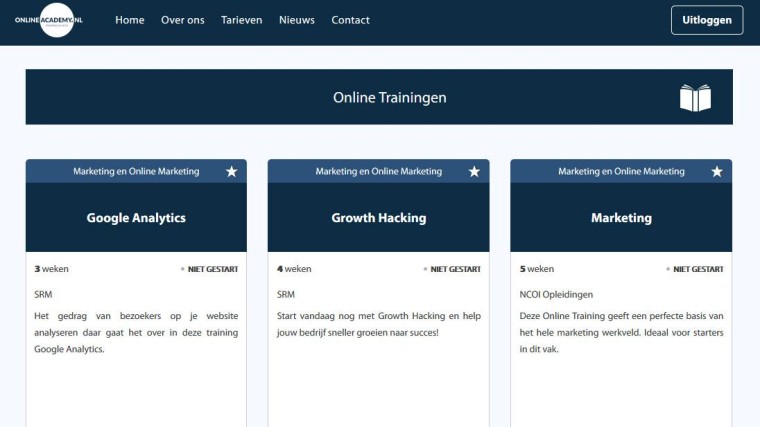 SRM Online Academy trainingsomgeving