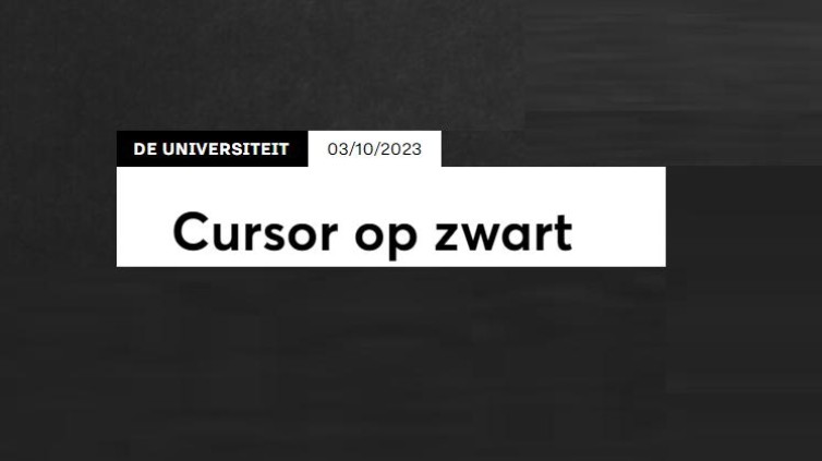 cursor op zwart