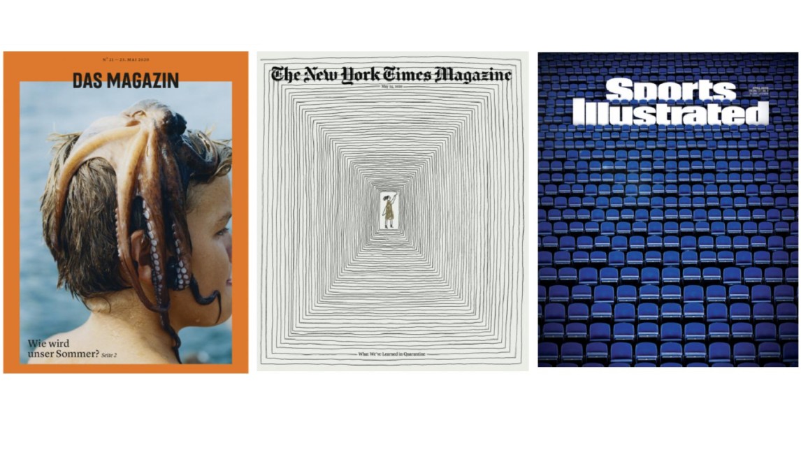 Omslagen Das Magazin, NYT Magazine en Sports Illustrated