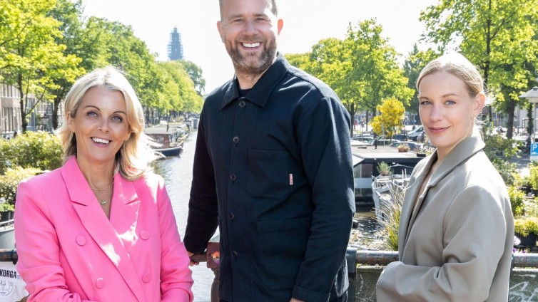 V.l.n.r. Leanne Scott, Greg Jones en Maja Volt