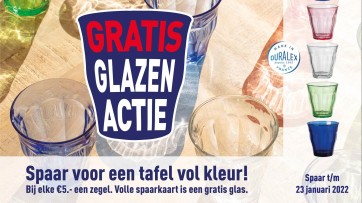 Ook Aldi is om en laat klanten sparen voor gratis glazen