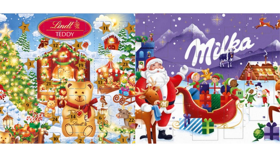 Adventkalenders Milka en Lindt