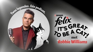 Robbie Williams brengt eerbetoon aan Felix de Kat in nieuw nummer ‘It’s Great To Be a Cat’