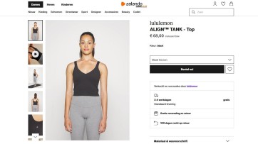 Twee foto's in een strakke outfit en Zalando voorspelt je kledingmaat