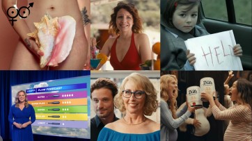 In reclame kun je niet lachen met vrouwen. Toch? 