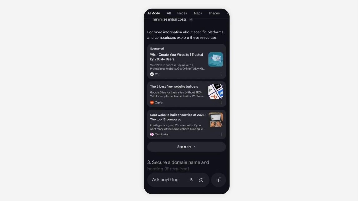 Google AI Modus