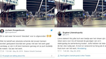 Woordvoerders Utrecht klagen op Twitter over ‘niksende’ stakers, en dat valt niet goed