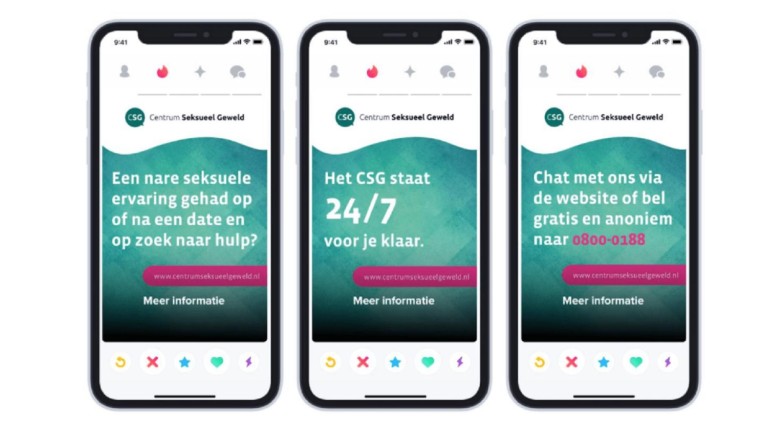 De in-app-mededelingen over seksueel misbruik