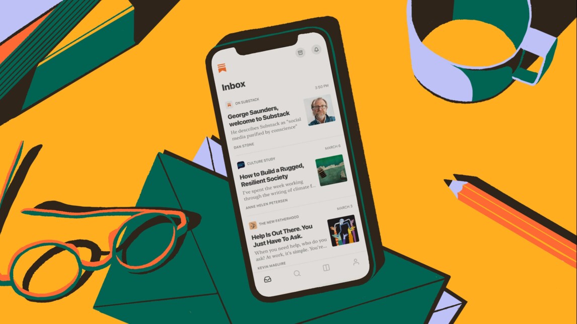 een plaatje van de substack app