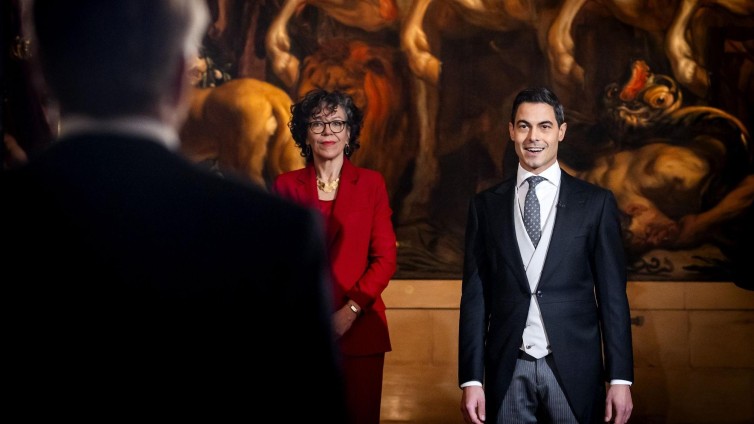 De beëdiging van Rob Jetten als minister-president