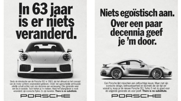 Porsche Nederland blaast historische advertenties nieuw leven in
