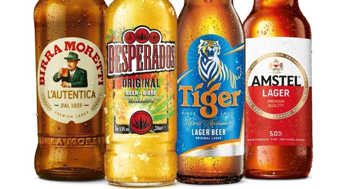 Er was een review voor Heineken-merken Amstel, Birra Moretti, Desperados en Tiger
