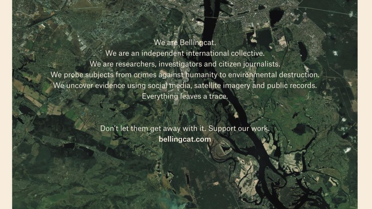 Total Design ontwerpt advertentie voor Bellingcat in FT