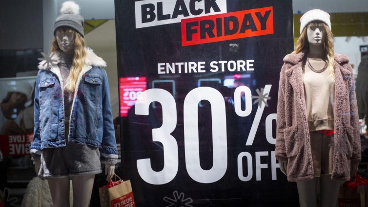 Etalage op Black Friday