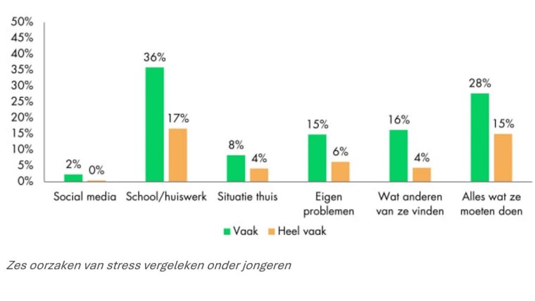 Ooorzaken stress, grafiek