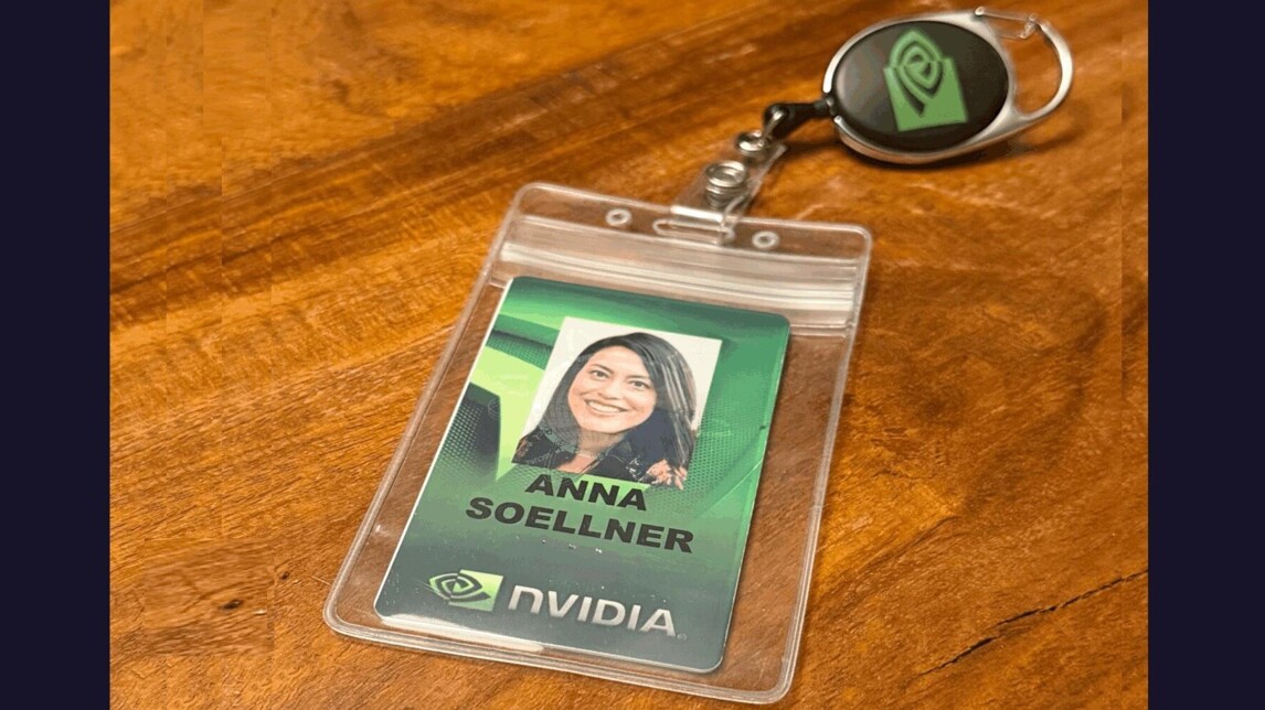 De Nvidia-badge die Anna Soellner op LinkedIn plaatste na haar aantreden deze zomer