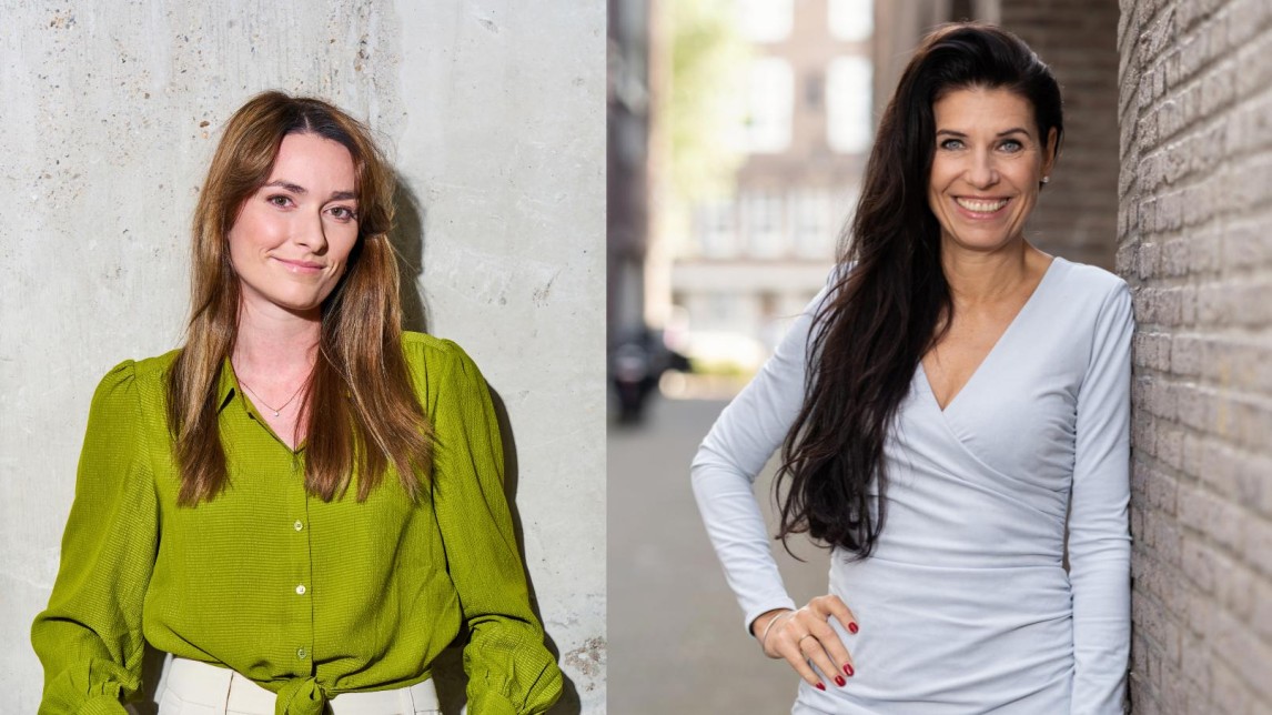 Sanne Frowijn (Mindshare, links) en Madelon Fortuin (NRC)
