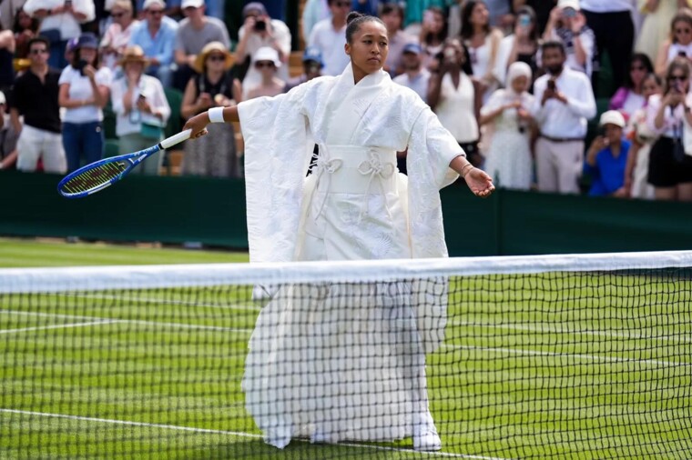 Naomi Osaka tijdens Wimbledon 2026