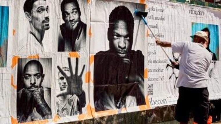 Oranje-spelers op posters New York