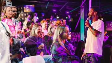 Edson Sabajo (Patta) en producer Jack Shore op festival Adsterdam