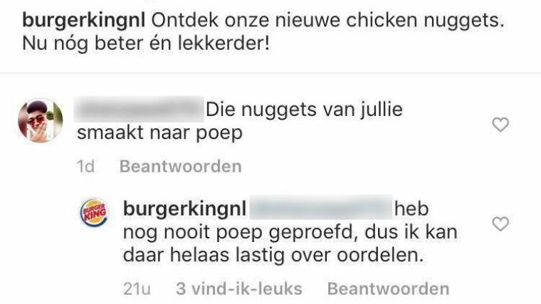 Burgerking webcare tweet
