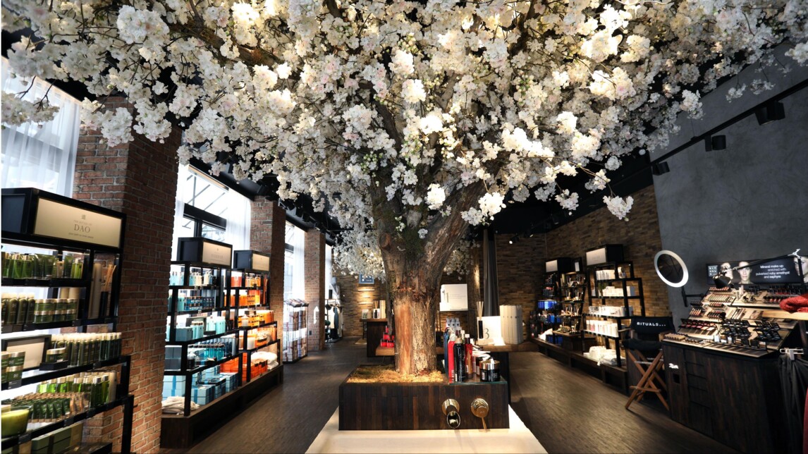 Een Rituals-winkel van binnen