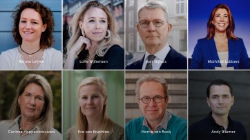 Renske Leijten, Lotte Willemsen en Ivar Nijhuis op congres Publiekscommunicatie 