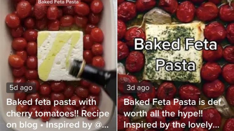 Feta pasta, Tiktok trend