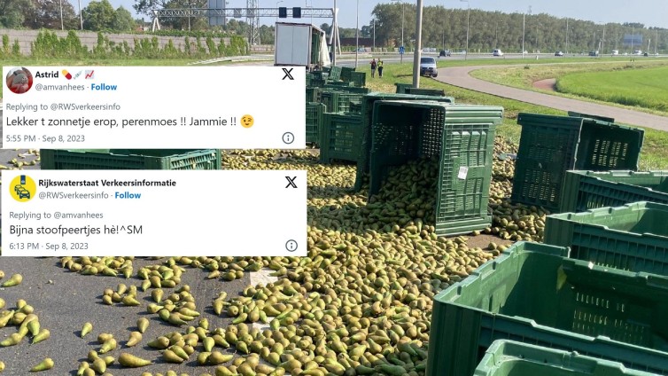 rijkswaterstaat peren op de weg