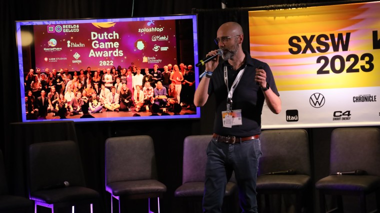 Derk de Geus van de Dutch Game Association (DGA)