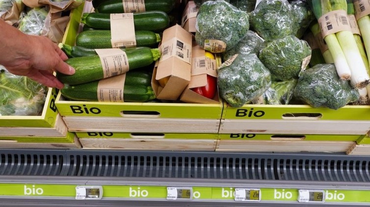 Bio-groente-afdeling