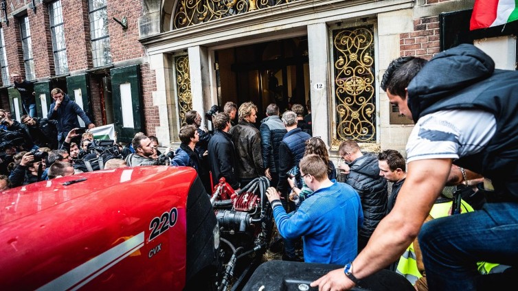 Protest boeren in Groningen