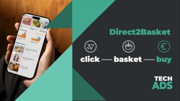 TechAds koppelt de advertentie direct aan het juiste winkelmandje