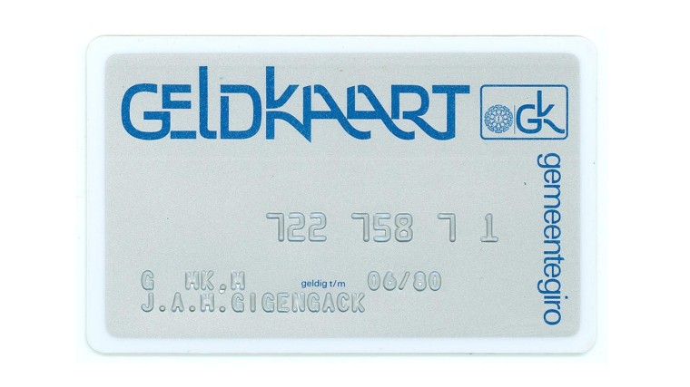 De geldkaart van dhr./mevr. Gigengack