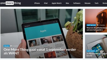 Apple-nieuwswebsite One More Thing stopt, integreert in zusterwebsite Want