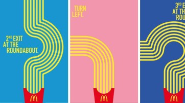 McDonald’s navigeert je met deze friet-billboards naar een vestiging