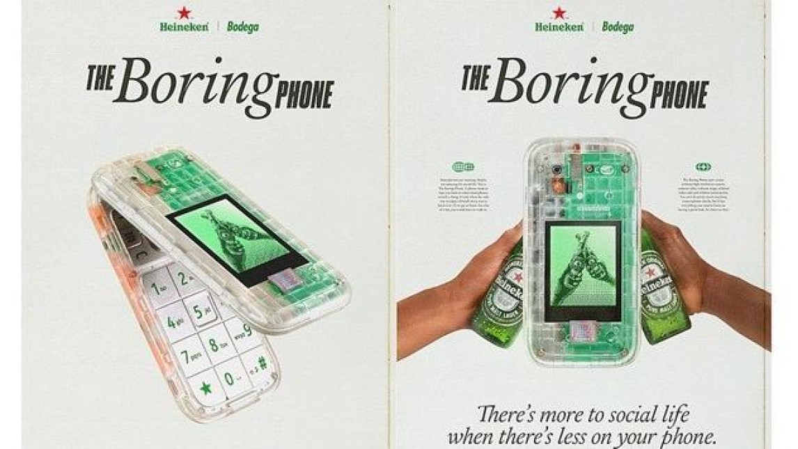 The Boring Phone van Heineken is een voorbeeld van een campagne waarin earned een belangrijke rol speelde