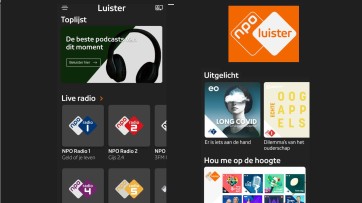 Publieke omroep kan verder met NPO Luister, de app voor podcasts en live-radiozenders