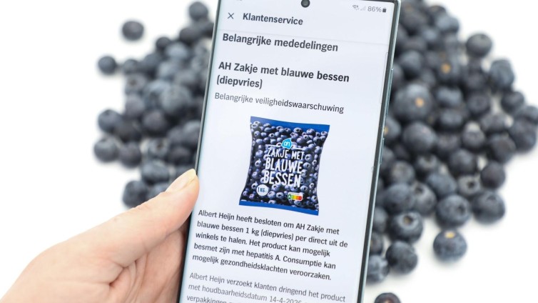 Albert Heijn riep klanten op om diepvriesverpakkingen blauwe bessen terug te brengen 
