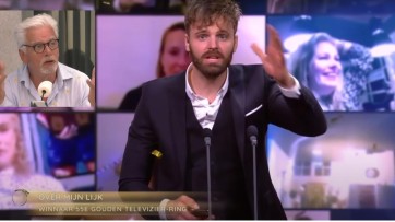 Jan Slagter boos dat Televizierring naar Tim Hofman gaat, maar die stelt hem gerust