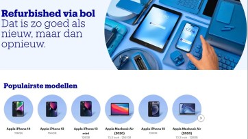 Bol verkoopt steeds meer refurbished elektronica en zet deze producten ook centraal in campagne