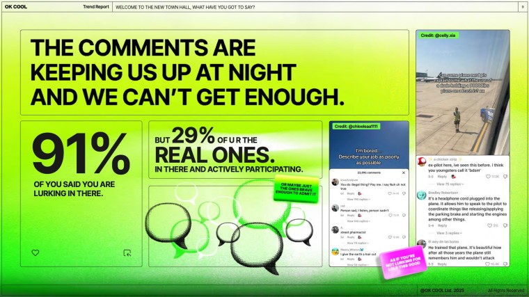 Slide uit het ‘Let Them Eat Lore’ trend report van OK COOL