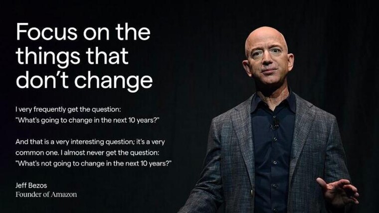 Jeff Bezos' quote uit 2019