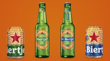 8 van de 24 Heineken-flesjes in het krat zijn oranje tijdens het EK Voetbal