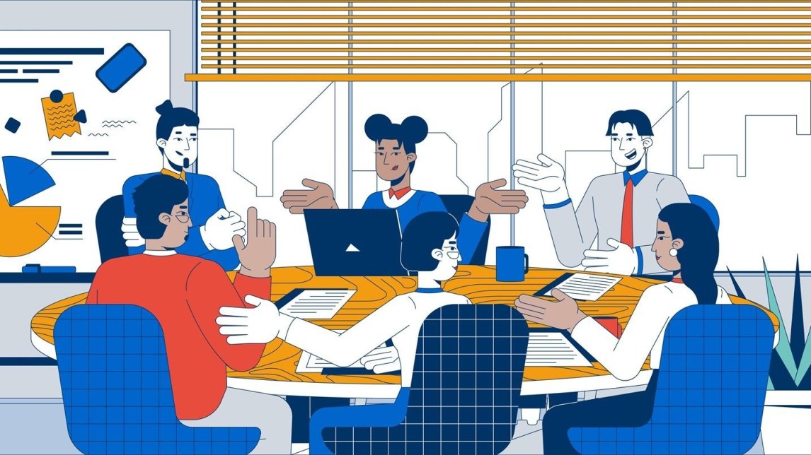 Dans tussen bureau en opdrachtgever